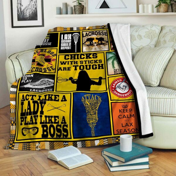Lacrosse Fleece Blanket Sherpa Blanket