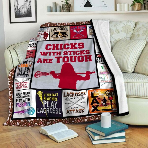 Lacrosse Fleece Blanket Sherpa Blanket