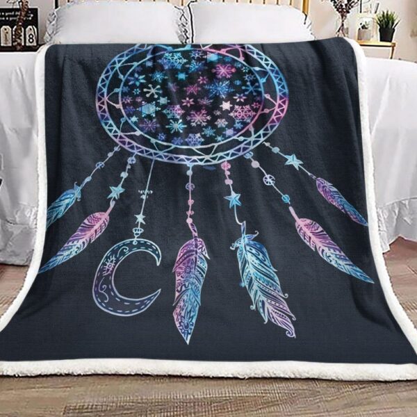 Snowflake Dreamcatcher Fleece Blanket Sherpa Blanket