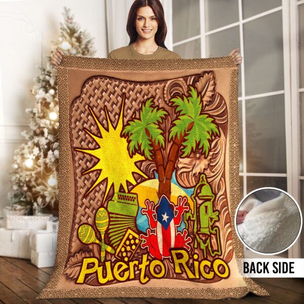 Puerto Rico Fleece Blanket Sherpa Blanket