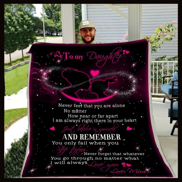 Family To My Daughter Fleece Blanket Sherpa Blanket