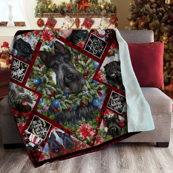 Scottish Terrier Fleece Blanket Sherpa Blanket