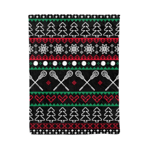 Funny Christmas Lacrosse Fleece Blanket Sherpa Blanket