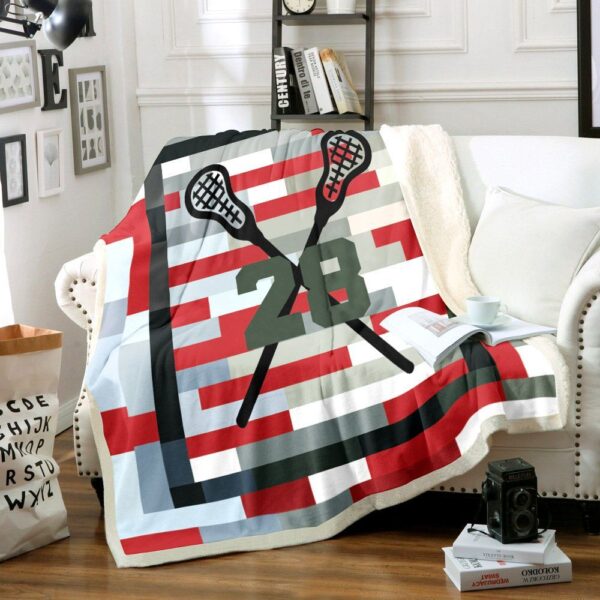 Lacrosse Fleece Blanket Sherpa Blanket