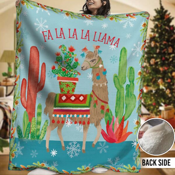 Llama Fleece Blanket Sherpa Blanket
