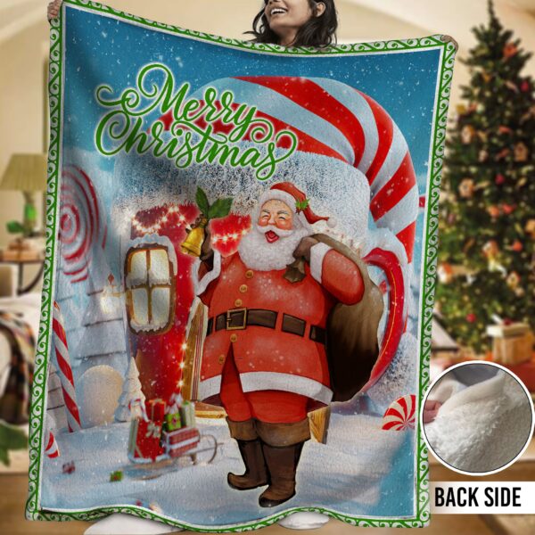 Santa Fleece Blanket Sherpa Blanket
