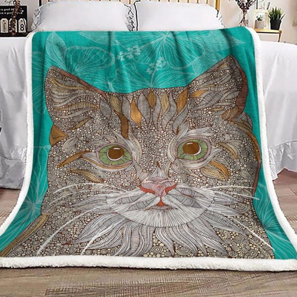 Cat Fleece Blanket Sherpa Blanket