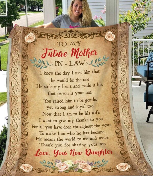 To My Future Mother Thank You Love Your New Daughter Fleece Blanket Sherpa Blanket