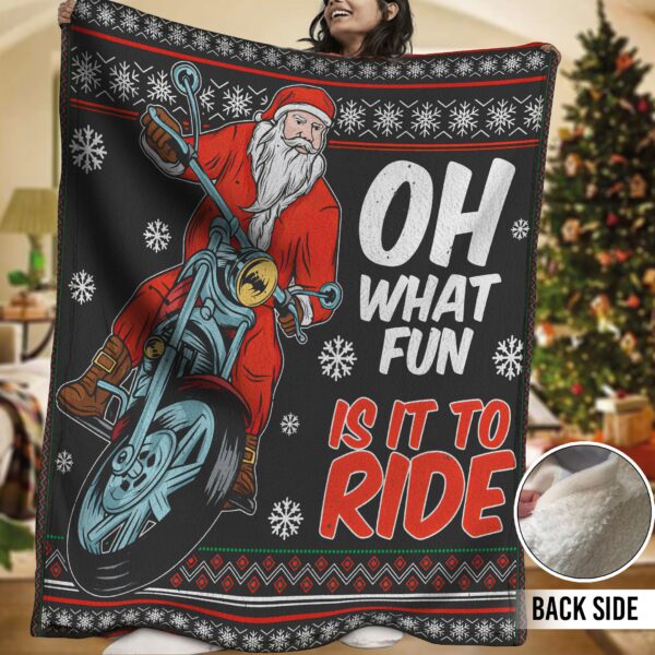 Santa Fleece Blanket Sherpa Blanket