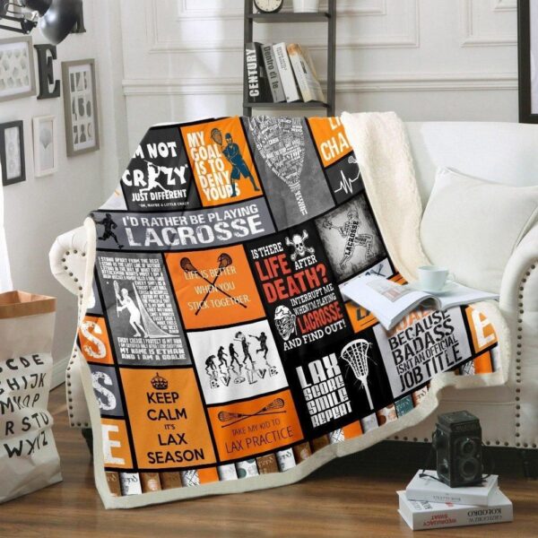Lacrosse Fleece Blanket Sherpa Blanket
