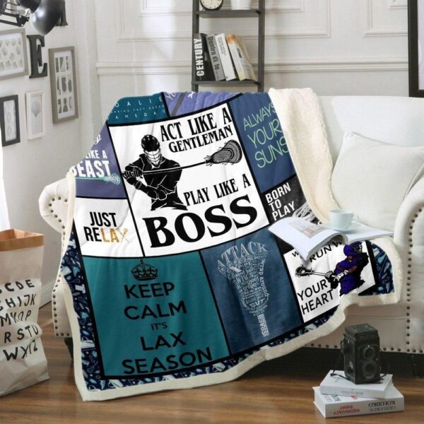 Lacrosse Fleece Blanket Sherpa Blanket