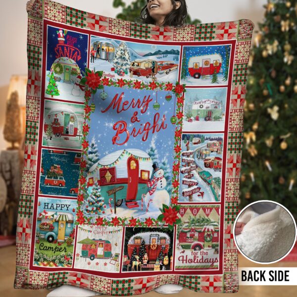 Camping Fleece Blanket Sherpa Blanket