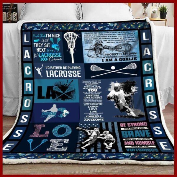 Lacrosse Life Fleece Blanket Sherpa Blanket