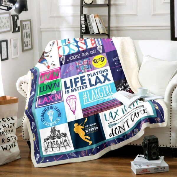 Lacrosse Fleece Blanket Sherpa Blanket