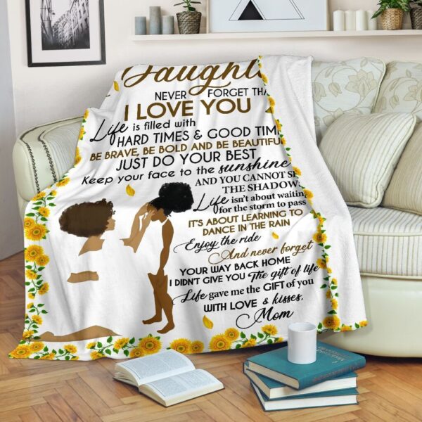 To My Daughter Fleece Blanket Sherpa Blanket