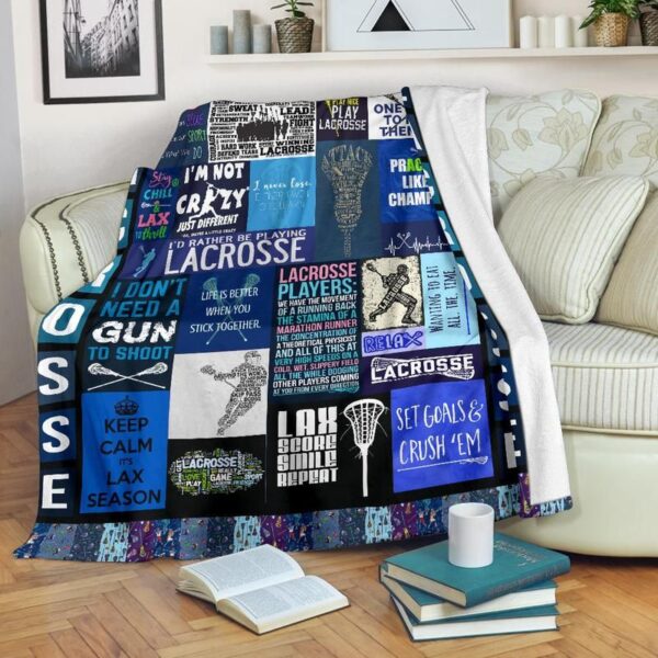 Lacrosse Fleece Blanket Sherpa Blanket
