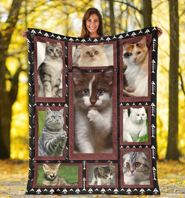 Cat Fleece Blanket Sherpa Blanket