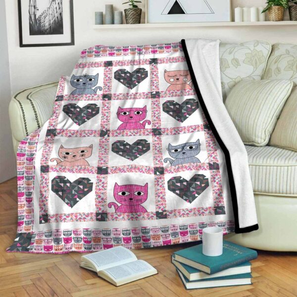 Cat Fleece Blanket Sherpa Blanket