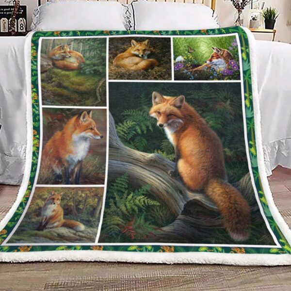 Fox Fleece Blanket Sherpa Blanket