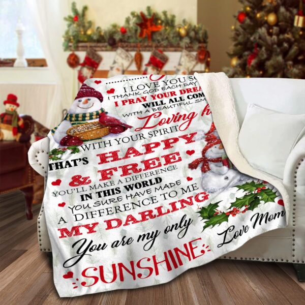To My Daughter Fleece Blanket Sherpa Blanket