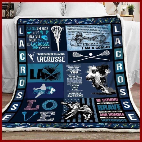 Lacrosse Fleece Blanket Sherpa Blanket