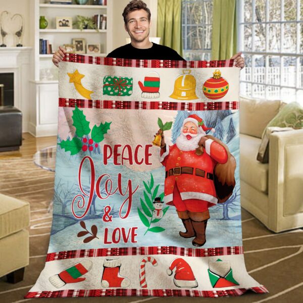 Christmas Santa Claus Fleece Blanket Sherpa Blanket
