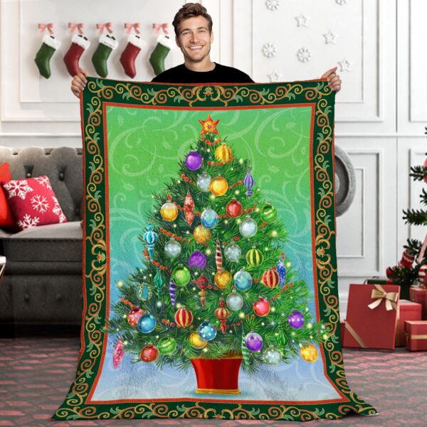 Tree Christmas Fleece Blanket Sherpa Blanket