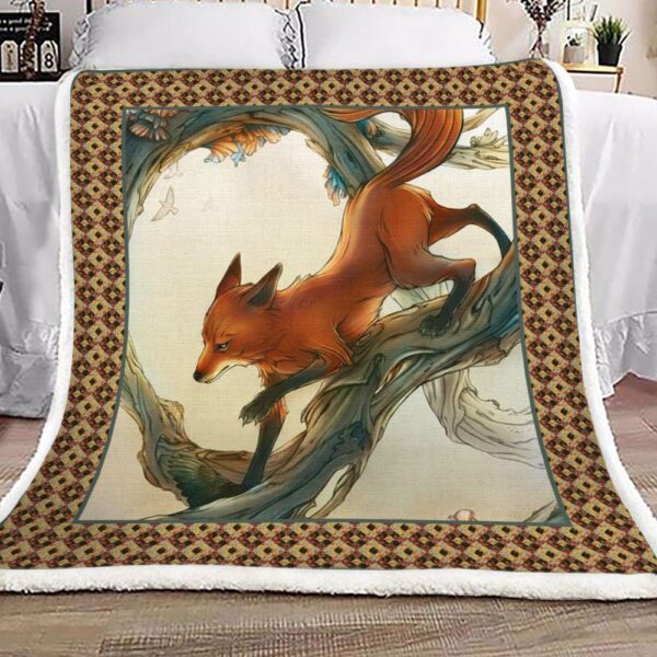 Fox Fleece Blanket Sherpa Blanket