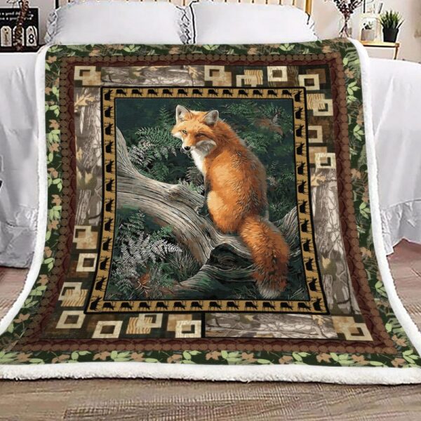Fox Fleece Blanket Sherpa Blanket