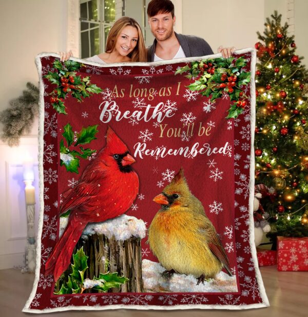 Cardinal Fleece Blanket Sherpa Blanket