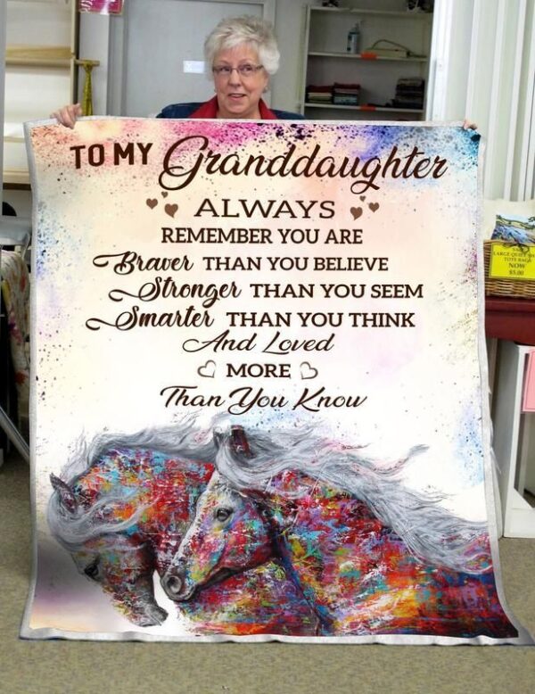 To My Granddaughter Fleece Blanket Sherpa Blanket