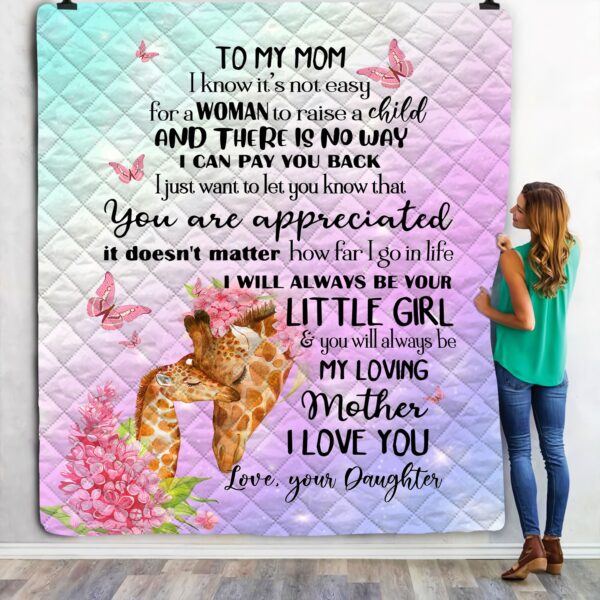 To My Mom I Know Its Not Easy Fleece Blanket Sherpa Blanket
