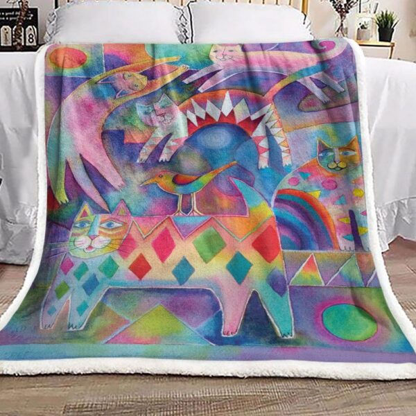 Cat Fleece Blanket Sherpa Blanket