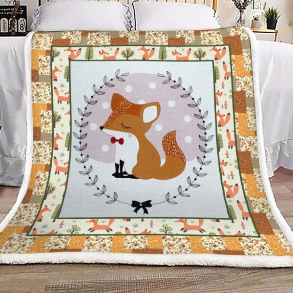 Fox Fleece Blanket Sherpa Blanket