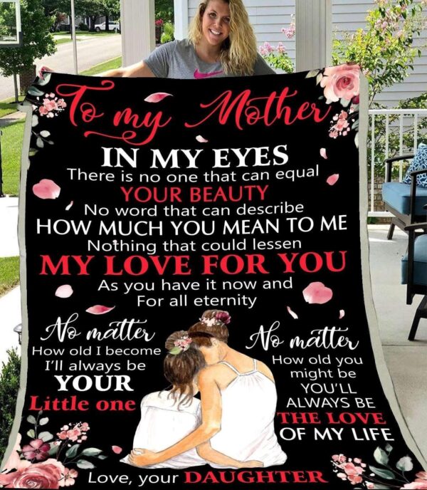 To My Mother Love Your Daughter Fleece Blanket Sherpa Blanket