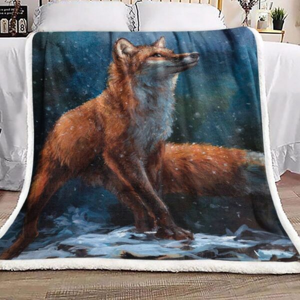 Fox Fleece Blanket Sherpa Blanket
