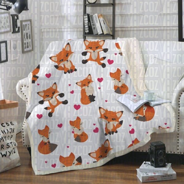 Fox Fleece Blanket Sherpa Blanket