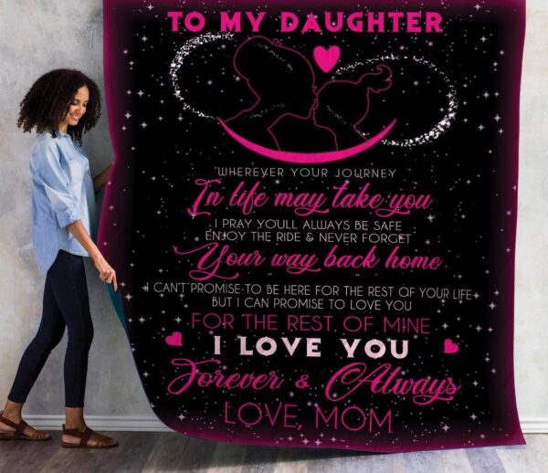 To My Daughter Fleece Blanket Sherpa Blanket