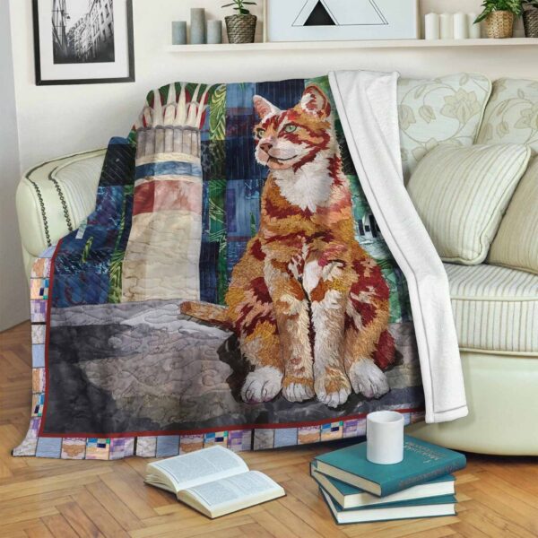 Cat Fleece Blanket Sherpa Blanket