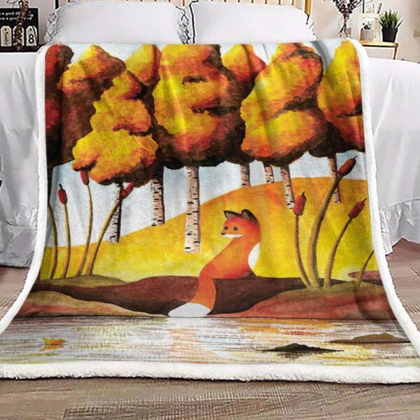 Fox Fleece Blanket Sherpa Blanket