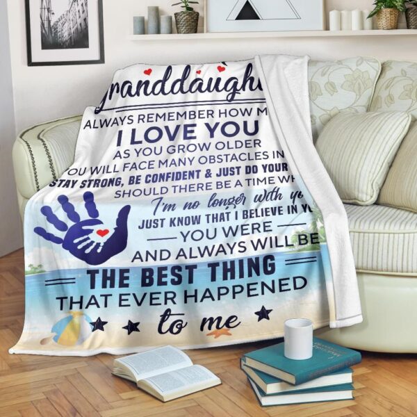 My Dear Granddaughter Fleece Blanket Sherpa Blanket