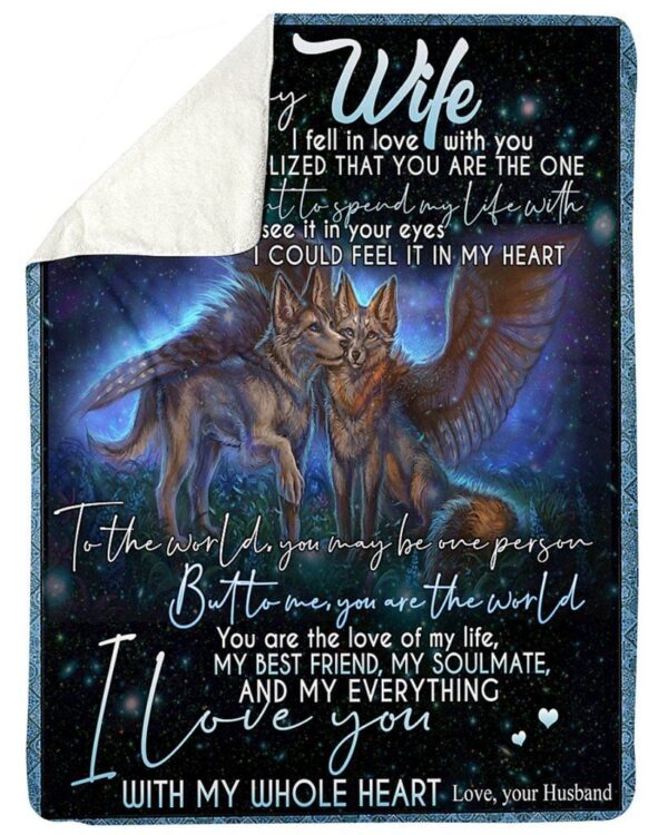 Fox To My Wife Fleece Blanket Sherpa Blanket