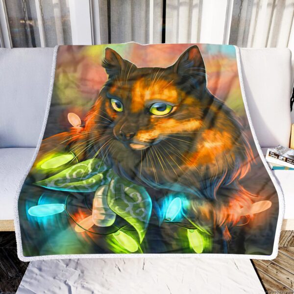 Magical Cat Fleece Blanket Sherpa Blanket