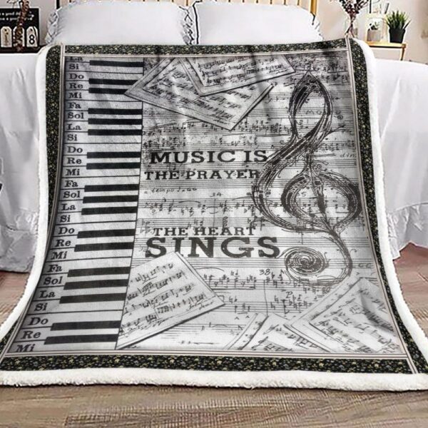 Music Decoupage Sheets Fleece Blanket Sherpa Blanket