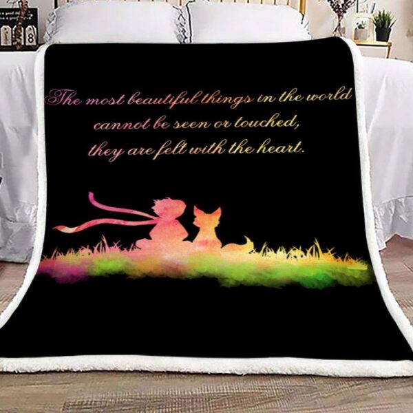 Fox Family The Most Beautiful Things In The World Fleece Blanket Sherpa Blanket