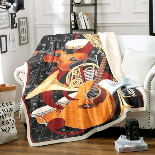 Music Fleece Blanket Sherpa Blanket