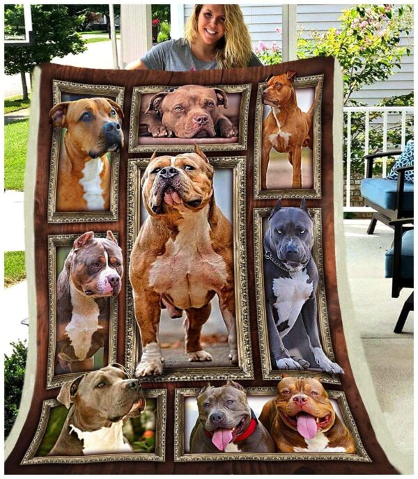 Pitbull Fleece Blanket Sherpa Blanket