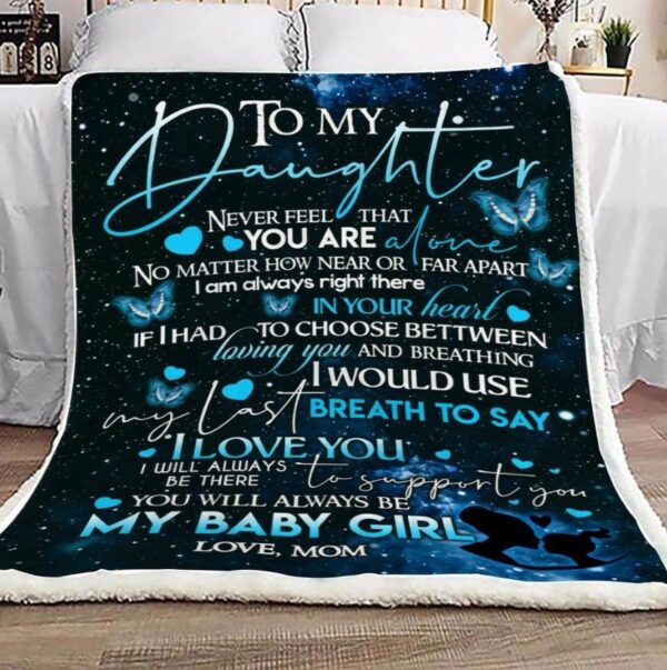 To My Daughter Fleece Blanket Sherpa Blanket
