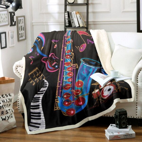 Music Fleece Blanket Sherpa Blanket