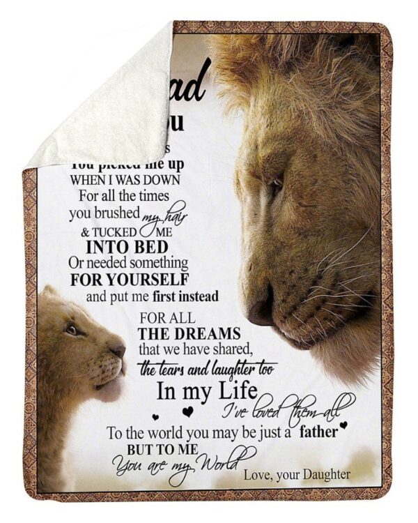 Daughter To Dad Fleece Blanket Sherpa Blanket